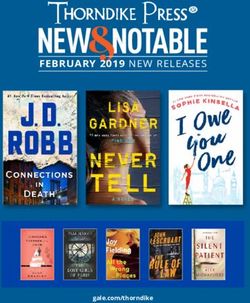 FEBRUARY 2019 NEW RELEASES - gale.com/thorndike