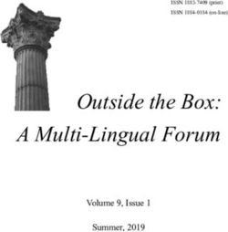 Outside the Box: A Multi-Lingual Forum - Volume 9, Issue 1 Summer, 2019