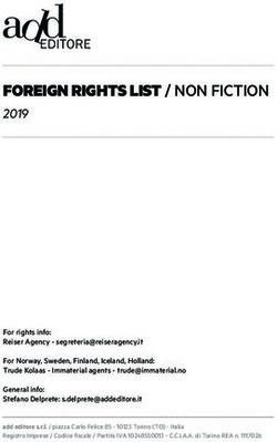 FOREIGN RIGHTS LIST / NON FICTION 2019 - Add Editore