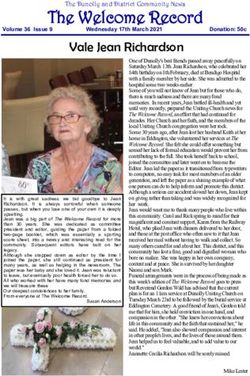 The Welcome Record The Dunolly and District Community News