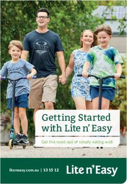 Getting Started with Lite n' Easy - Get the most out of simply eating well liteneasy.com.au | 13 15 12