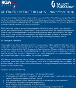 ALLERGEN PRODUCT RECALLS - November 2016 - Validus