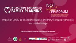 Impact of COVID 19 on violence against children, teenage pregnancies and child marriage - Tamara Tutnjevic Gorman @worldvision #ICFPFaith