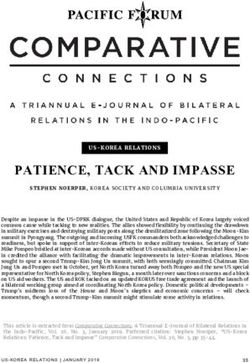 PATIENCE, TACK AND IMPASSE - Comparative Connections