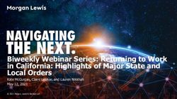 BIWEEKLY WEBINAR SERIES: RETURNING TO WORK IN CALIFORNIA: HIGHLIGHTS OF MAJOR STATE AND LOCAL ORDERS - KATE MCGUIGAN, CLAIRE LESIKAR, AND LAUREN ...