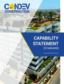 CAPABILITY STATEMENT STANDARD - www.condevconstruction.com.au - Condev Construction