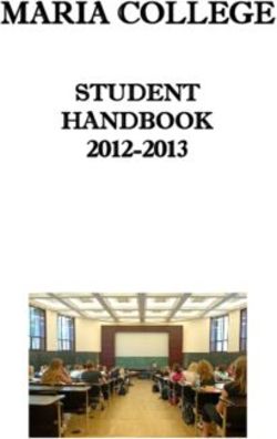 MARIA COLLEGE STUDENT HANDBOOK 2012-2013