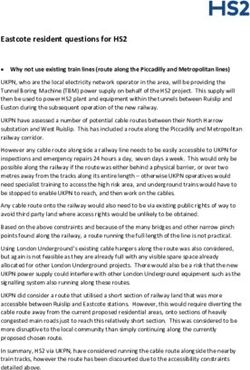 Eastcote resident questions for HS2 - Eastcote Residents' Association