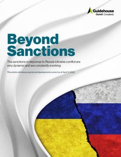 Beyond Sanctions The sanctions in response to Russia-Ukraine conflict are very dynamic and are constantly evolving.
