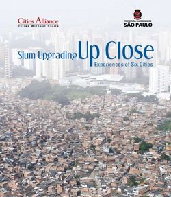 Slum Upgrading Experiences of Six Cities - Cities Alliance
