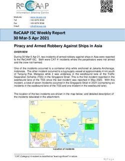RECAAP ISC WEEKLY REPORT 30 MAR-5 APR 2021