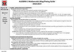 ALGEBRA 1 Mathematics Map/Pacing Guide 2018-2019