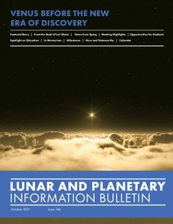 LUNAR AND PLANETARY - VENUS BEFORE THE NEW ERA OF DISCOVERY - Lunar and Planetary Institute