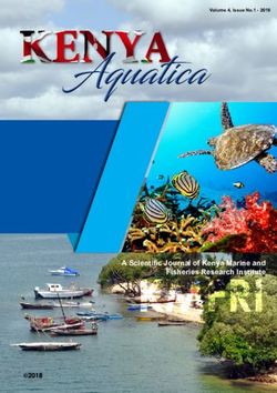 A Scientific Journal of Kenya Marine and Fisheries Research Institute - Volume 4, Issue No.1 2018