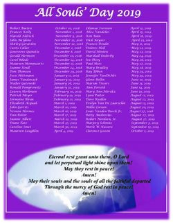 All Souls' Day 2019 - Parishes Online