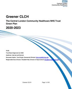 Greener CLCH The Central London Community Healthcare NHS Trust Green Plan