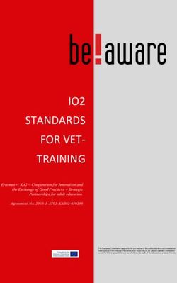 STANDARDS FOR VET-TRAINING - BEAWARE.EU.COM