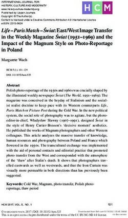 Life - Paris Match - S wiat: East/West Image Transfer in the Weekly Magazine S wiat (1951-1969) and the Impact of the Magnum Style on ...