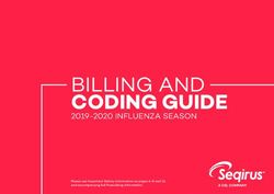 CODING GUIDE BILLING AND - 2019-2020 INFLUENZA SEASON - Seqirus