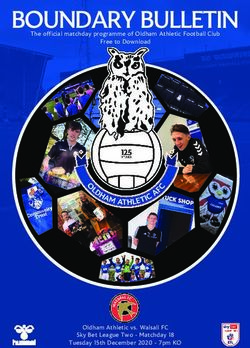 BOUNDARY BULLETIN - Oldham Athletic