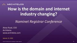 How is the domain and internet industry changing? - Nominet Registrar Conference Alexa Raad, CEO Architelos www.architelos.com