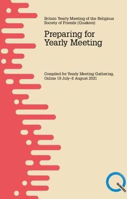 Preparing for Yearly Meeting - Britain Yearly Meeting of the Religious Society of Friends (Quakers) Compiled for Yearly Meeting Gathering, Online ...