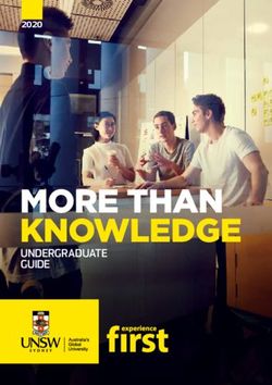 UNSW - MORE THAN KNOWLEDGE - UNDERGRADUATE GUIDE 2020