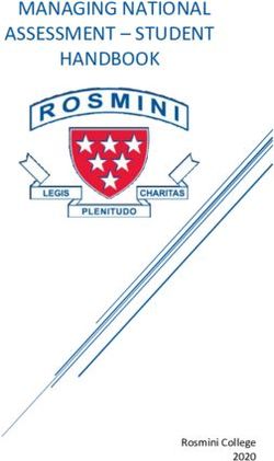 MANAGING NATIONAL ASSESSMENT - STUDENT HANDBOOK - Rosmini College 2020