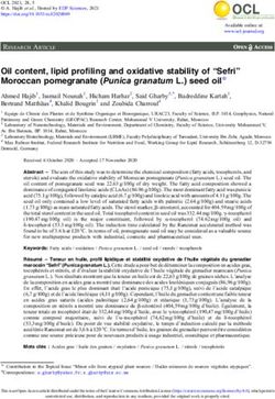 Oil content, lipid profiling and oxidative stability of "Sefri" Moroccan pomegranate (Punica granatum L.) seed oil - Oilseeds and fats, Crops ...
