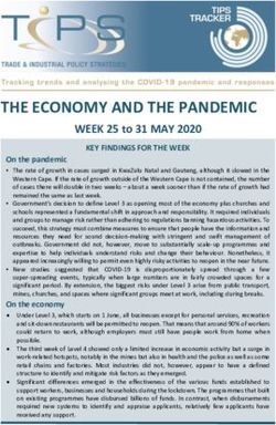 THE ECONOMY AND THE PANDEMIC - WEEK 25 to 31 MAY 2020 - Trade & Industrial Policy ...