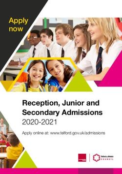 Reception, Junior and Secondary Admissions 2020-2021 - Apply online at: www.telford.gov.uk/admissions - Telford & Wrekin Council