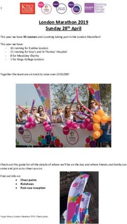 London Marathon 2019 Sunday 28th April - Evelina London