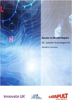 Routes to Market Report 35 - Satellite Technologies for Weather Services - Satellite Applications Catapult