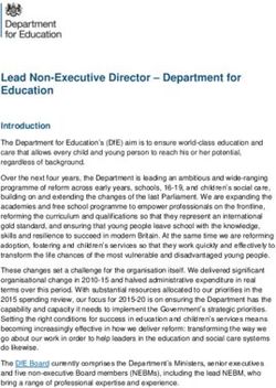 Lead Non-Executive Director - Department for Education - Public Appointments