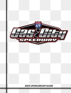 2019 SPONSORSHIP GUIDE - Gas City Speedway