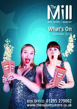 What's On - BOX OFFICE: 01295 279002 www.themillartscentre.co.uk - The Mill Arts Centre