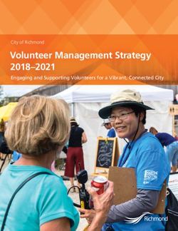 Volunteer Management Strategy 2018-2021 - Engaging and Supporting Volunteers for a Vibrant, Connected City - City of Richmond