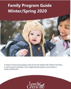 F amily Program Guide inter/Spring 2020 - A listing of community programs and services for families with children and teens, as well as parent ...