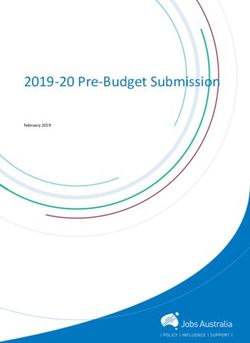 2019-20 Pre-Budget Submission - Treasury