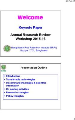 Welcome Keynote Paper Annual Research Review Workshop 2015-16