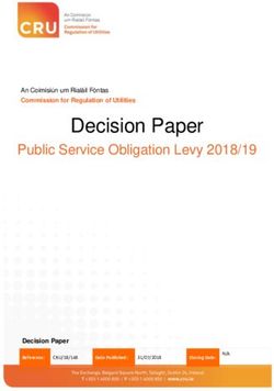 Decision Paper Public Service Obligation Levy 2018/19 - Commission for Regulation of Utilities
