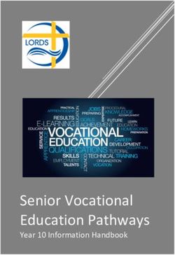 Senior Vocational Education Pathways - Year 10 Information Handbook Year 10 2020 Vocational Education and Training (VET)
