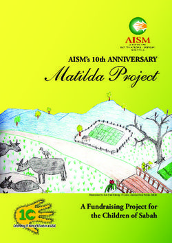 Matilda Project AISM's 10th ANNIVERSARY - A Fundraising Project for the Children of Sabah