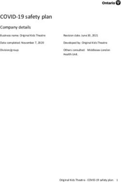 COVID-19 safety plan Company details - Original Kids Theatre