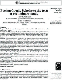 Putting Google Scholar to the test: a preliminary study