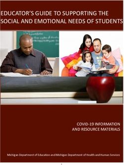 EDUCATOR'S GUIDE TO SUPPORTING THE SOCIAL AND EMOTIONAL NEEDS OF STUDENTS - COVID-19 INFORMATION AND RESOURCE MATERIALS