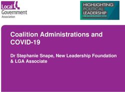 Coalition Administrations and - COVID-19 Dr Stephanie Snape, New Leadership Foundation & LGA Associate - Local Government ...