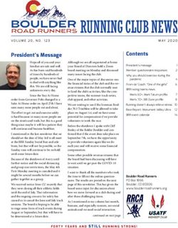 RUNNING CLUB NEWS - The Boulder Road Runners