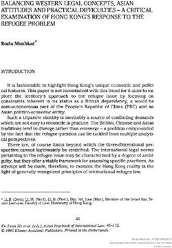 BALANCING WESTERN LEGAL CONCEPTS, ASIAN ATTITUDES AND PRACTICAL DIFFICULTIES- A CRITICAL EXAMINATION OF HONG KONG'S RESPONSE TO THE REFUGEE ...