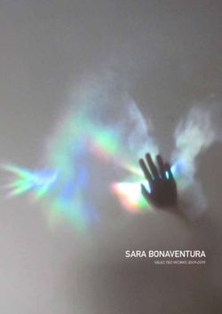 SARA BONAVENTURA SELECTED WORKS 2009-2019 - Comune di Venezia